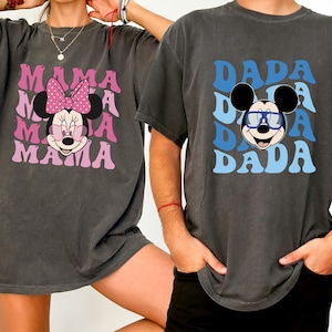 Disney Mickey and Minnie  Shirts, Mickey Dad Shirt, Minnie Mama Shirt, Disney Family Shirt, New Mom Shirt, New Dad Shirt
