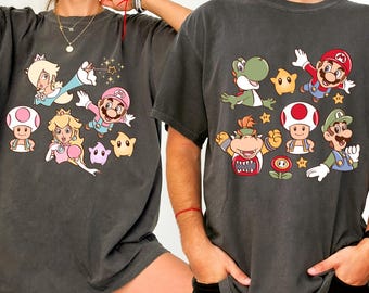 Comfort Color® Mario Family Shirt Mario Group Shirts Epic Universe Shirt Orlando Park Epic Universal Shirt Coquette Bow