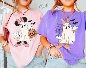 Disney Minnie Daisy Halloween Besties Shirt Comfort Colors Halloween Girls Trip Shirt Disney ghost WDW Disneyland Girls trip Halloween shirt