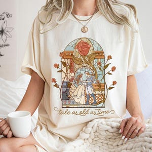 Comfort Colors  Retro Beauty and the Beast T-Shirt, Vintage Tale as Old as Time Shirt, Belle Beauty Princess, Disney Princess Shirt