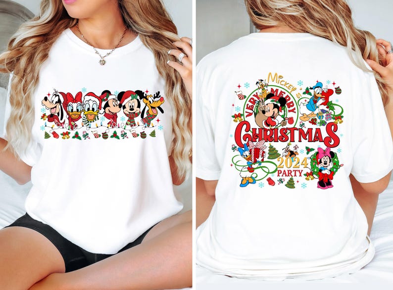 Retro Mickey's Very Merry Christmas Party 2024 Shirt, Disney Santa