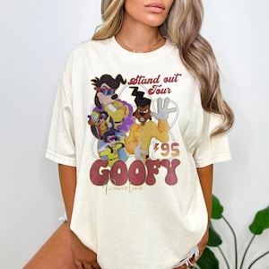 Comfort Colors Retro Disney A Goofy Movie Powerline World Tour 95&#39; Shirt, Vintage Disney Powerline Shirt, Disney Group, A Goofy Movie Shirt