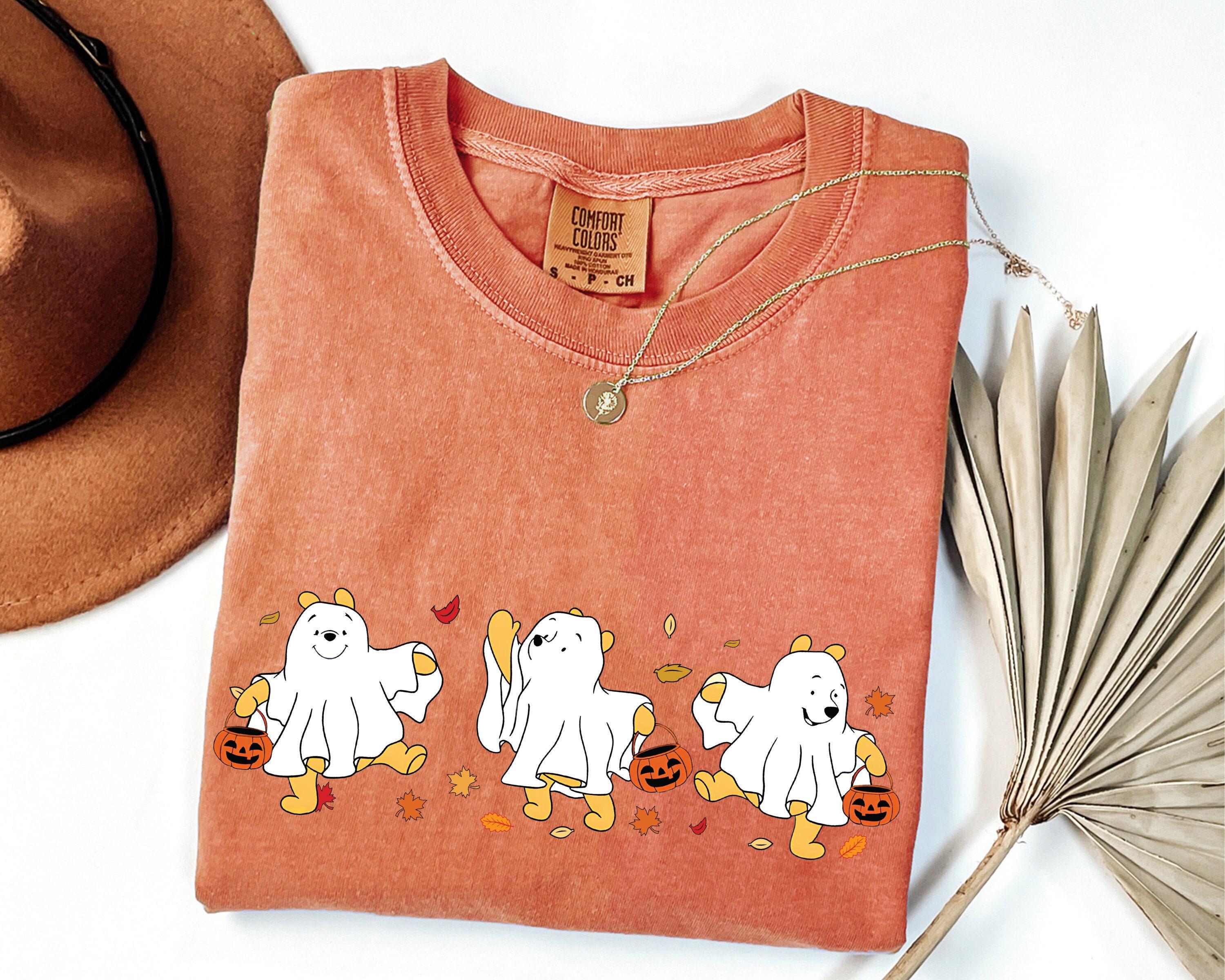 Comfort Colors Retro Pooh Ghost Halloween Shirt, The Pooh Halloween Shirt, Spooky Season Shirt, Pooh Shirt, Halloween Women's Shirt