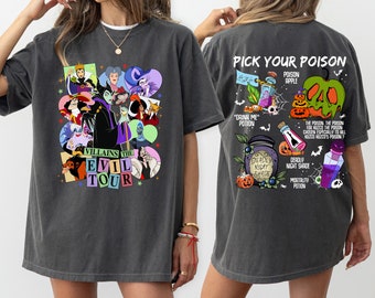 Villains Pick Your Poison Shirt,Magic Kingdom Villains shirt,Maleficient Evil Tour Shirt,Disney Villains Shirt,Bad Witches,Disney Evil Queen