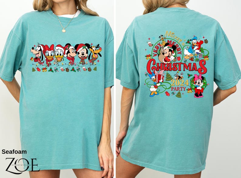 Retro Mickey's Very Merry Christmas Party 2024 Shirt, Disney Santa