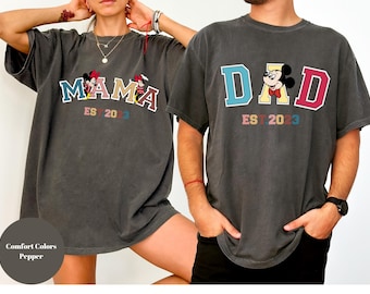 Comfort Colors Disney Mom and Dad Shirts, Mickey Dad Shirt, Disney Family Shirt, New Mom Shirt, New Dad Shirt,Minnie Mama Shirt