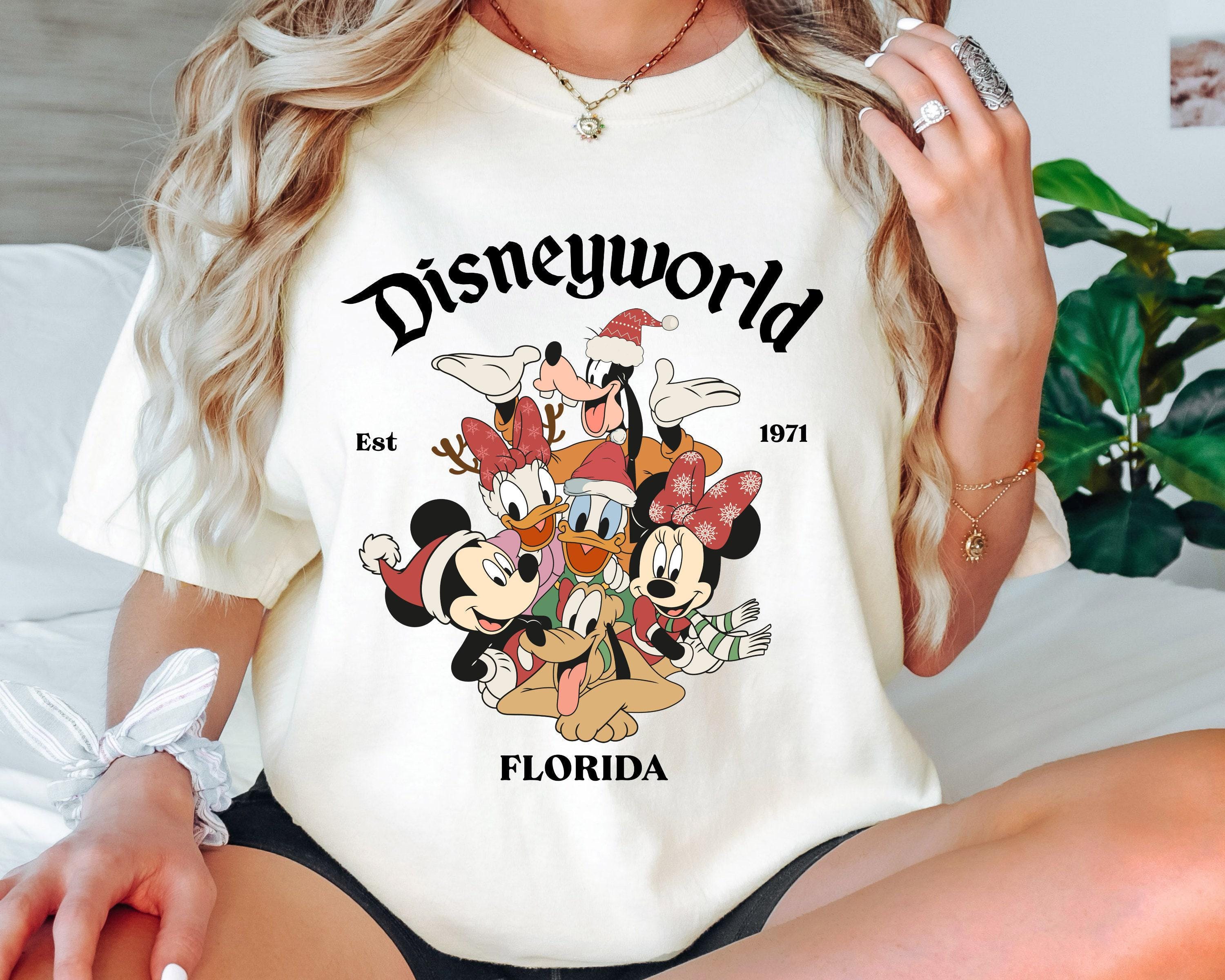 Comfort Colors Mickey and Friends Disneyworld Florida Shirt, Disney Christmas shirt, Mickey and Friends shirt,Christmas Party shirt