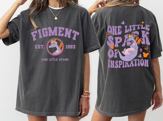 Comfort Colors One Little Spark Shirt, Figment Shirt, Purple Dragon Shirt, Figment Epcot Shirt, Disney World Shirt, Disney Figment Shirt