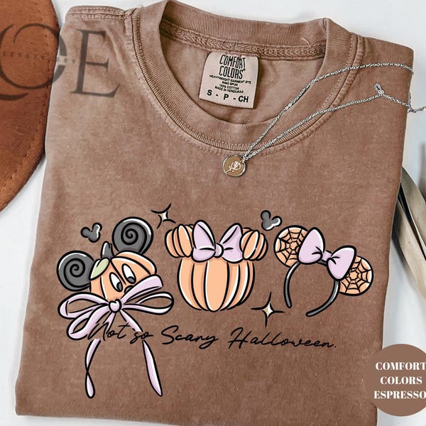 Coquette Bow Disney Halloween Shirt, Magic Kingdom Girly Tee,for Disney Girl Trip,Minnie Halloween Tee, Vintage Disney Pumpkin Shirt