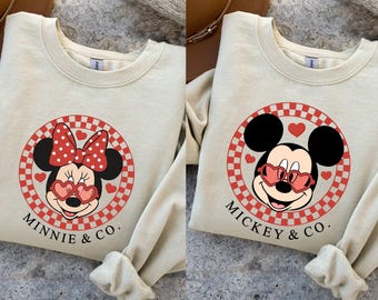 Mickey Minnie Valentine Sweatshirt, Disney Valentines Day Shirt, Disney Valentine's Day Shirt, Disney Couples Shirt