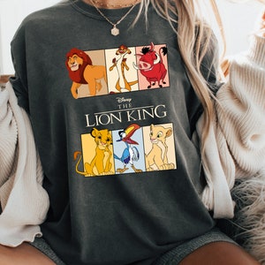 Retro Disney The Lion King Characters Squad Simba Timon Pumbaa Rafiki T-shirt, Lion King Hakuna Matata Characters shirt, WDW Magic Kingdom