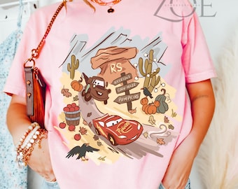 Coquette Bow Bracelet Disney Cars Shirt, Lightning McQueen Mater Doc Hudson Sally Carrera Birthday Cars Family Shirt, Disney Girl Trip Shirt