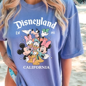 Comfort Colors Disneyland California Mickey And Friends Shirt, Magic Kingdom Shirt, Disney Shirts, Mouse Shirt, Disneyworld Est 1955 Shirt