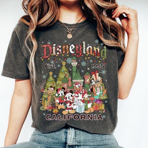 Comfort colors Vintage Disneyland Christmas Shirt,Mickey and Friends Christmas Shirt,Disneyland Shirt,Christmas Family Shirt, Christmas Gift