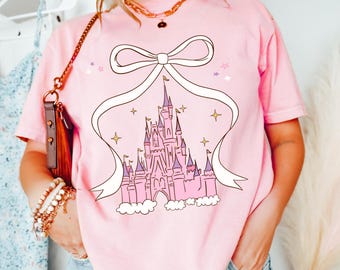 Comfort Color® Disney Castle Shirt, Princess castle Sketch, magical shirt, Vintage castle shirt, Disney Family Vacation