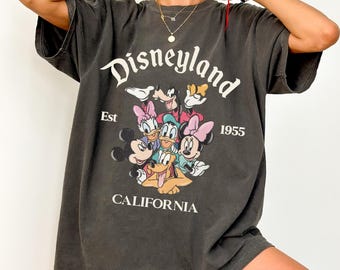 Retro Disneyland  California Comfort Color Shirt, Disneyland Est 1955Shirt,  Disney Shirt, Mickey And Friends Shirt, Disney Vacation Tee