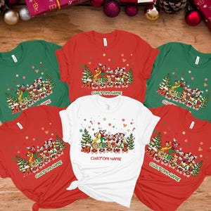 Custom Disney Family Christmas Shirt, Matching Christmas Tees, Personalized Mickey 2024 Christmas Shirt