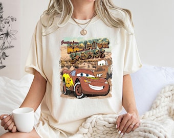 Comfort Colors Disney Radiator Springs Shirt, Vintage Disney Cars Shirt, Lightning McQueen Shirt, Cars Road Trip Shirt, Piston Cup shirt
