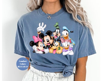 Retro Disney Mickey and Friends Comfort Colors Shirt,Disney Mickey Mouse Shirt,Disneyland Tee,Disneyworld Shirt, Disney Mickey Minnie Daisy