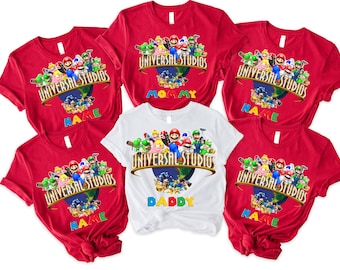 Custom Universal Studios Mario Family Vacation Shirts 2025, Super Mario World 2025 Shirt, Super Mario Shirt, Family Matching Shirts