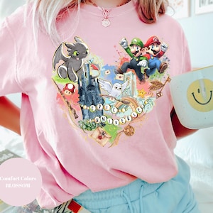 Comfort Colors Retro Epic Universe Orlando 2025 Shirt,Orlando Park Epic Universe Shirt,Coquette Bow Mario Baby Tee