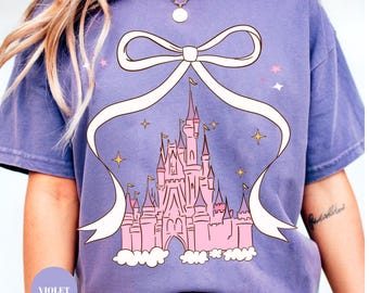 Comfort Color® Disney Magical Castle Shirt, Magic Kingdom  Coquette Shirt,Disney Castle Fairytale Shirt, Disneyworld Family Trip,Theme Parks