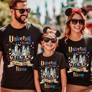 Custom Disney Universal Studios 2025 Shirt, Universal Studios Shirt, Disney Trip Shirt, Disneyworld Shirt, Disney Family Trip Shirt