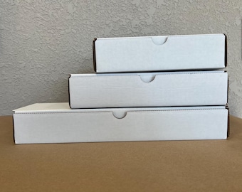 White Corrugated Boxes - multiple sizes