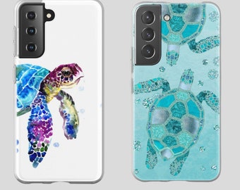 Coque de téléphone tortue océan imprimée et conçue pour la couverture mobile compatible avec la protection antichoc iphone samsung