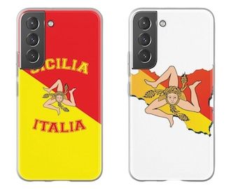 Italia flag sicilia phone case printed and designed for mobile cover compatible with iphone samsung shockproof protective, scratch resistant