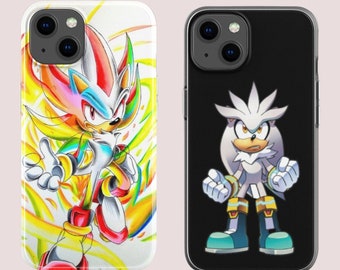 Coque de téléphone Sonic Power imprimée et conçue pour toutes les coques mobiles compatibles avec iPhone Samsung, protection antichoc en TPU, résistante aux rayures.