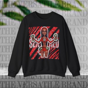 Sexyy Red Red Bandana Print Crewneck Sweatshirt / Sexyy Red Sweatshirt / Sexyy Red Crewneck / Sexyy Red Merch / Sexyy Red Gift / Sexyy Red