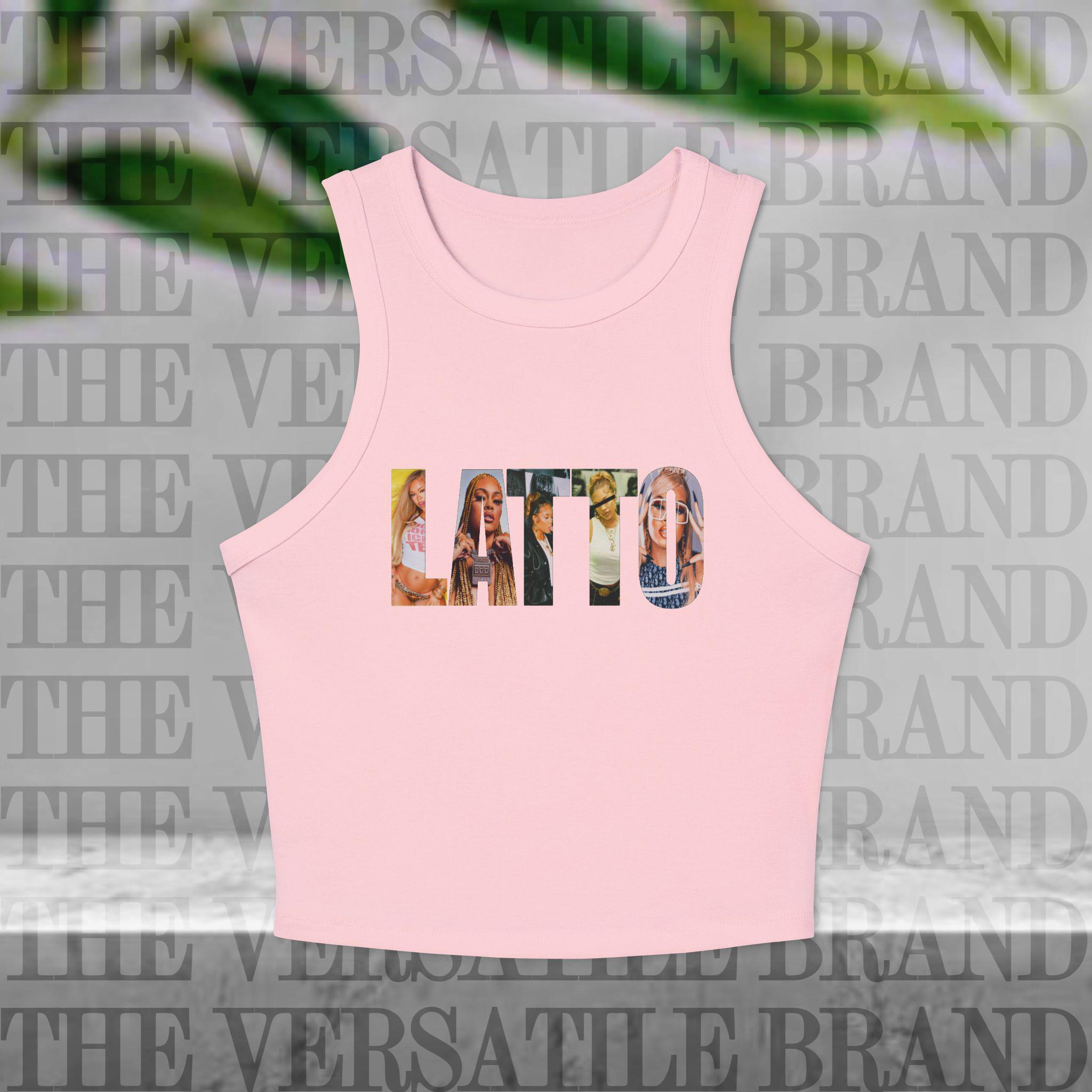 Latto Inspired Micro Rib Racer Tank Top / Latto Crop Top