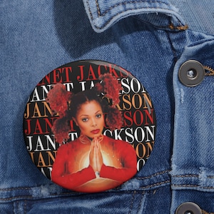 Janet Jackson Inspired Pin Button / Janet Jackson Accessory / Janet Jackson Merch / Janet Jackson Tour / Fans / Janet Jackson Gifts