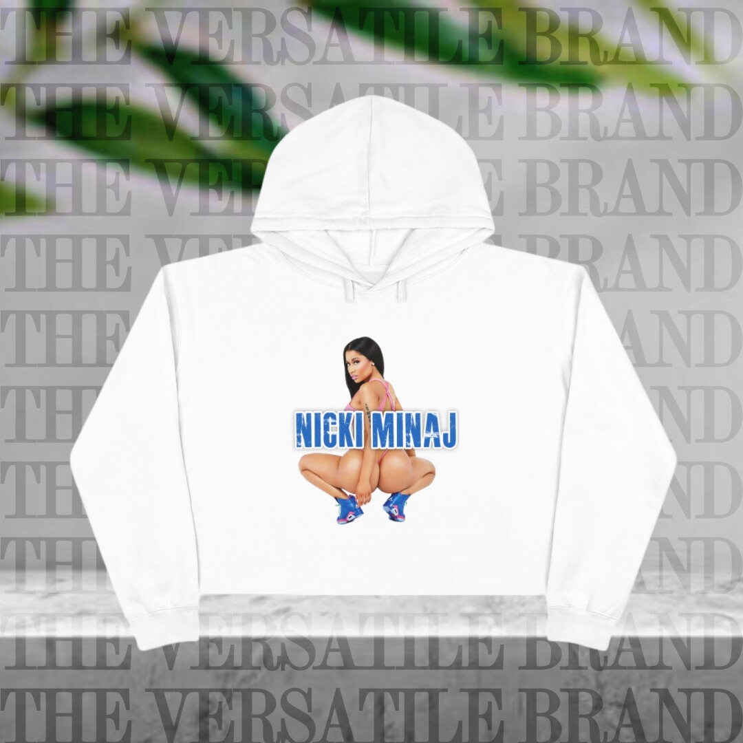 Nicki Minaj Crop Hoodie / Nicki Minaj Crop Hooded Sweatshirt / Nicki Minaj Merch / Nicki Minaj