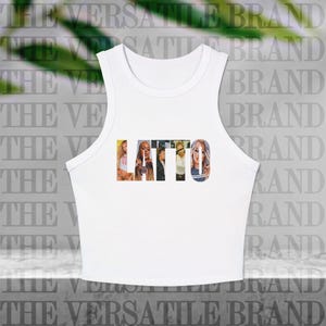 Latto Inspired Micro Rib Racer Tank Top / Latto Crop Top /  Latto Shirt / Latto Top / Latto Merch / Latto Fans / Latto Gift / NEW ALBUM