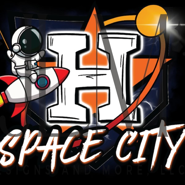 DTF Transfer Ready To Press, Astros Space City