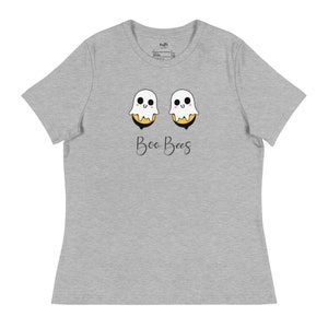 Boo Bees | Funny Ghost Shirt - Women's Relaxed T-Shirt - Cute Gift - Bee Shirt - Graphic Tee - Ghost Bee - Funny Halloween Shirt