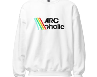 ARC Raiders Sweatshirt, ARCoholic Gaming Sweatshirt, Retro 80s Sci-Fi Gamer Gift, Extraction Shooter Apparel, Vintage Distressed