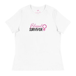 Blessed Survivor | Breast Cancer Awareness, Women&#39;s Relaxed T-Shirt