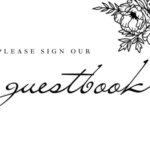 Guestbook Table Wedding Sign