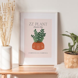 Kamerplant kunst aan de muur Boho botanische print plant minnaar cadeau kamerplant minnaar poster nieuwe huis cadeau galerij kunst muur digitale DOWNLOAD