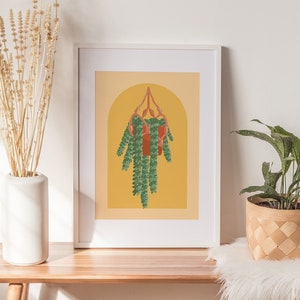 Kamerplant kunst aan de muur Boho botanische print plant minnaar cadeau kamerplant minnaar poster nieuwe huis cadeau galerij kunst muur digitale DOWNLOAD