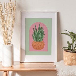 Kamerplant kunst aan de muur Boho botanische print plant minnaar cadeau kamerplant minnaar poster nieuwe huis cadeau galerij kunst muur digitale DOWNLOAD