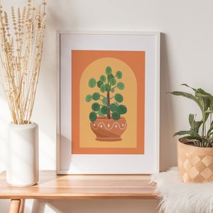 Kamerplant kunst aan de muur Boho botanische print plant minnaar cadeau kamerplant minnaar poster nieuwe huis cadeau galerij kunst muur digitale DOWNLOAD