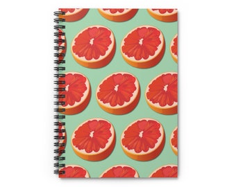 Grapefruit Print Spiral Notebook