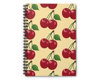 Cherry print Spiral Notebook