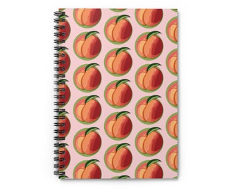 Peach print Spiral Notebook