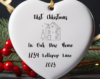 New Home Gift, Personalized New Home Ornament, Our First Home Ornament,  Personalized New Home Christmas Ornament, Family Ornament, holiday