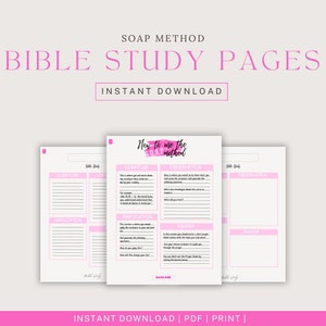 Digital Bible Study - S.O.A.P method pages